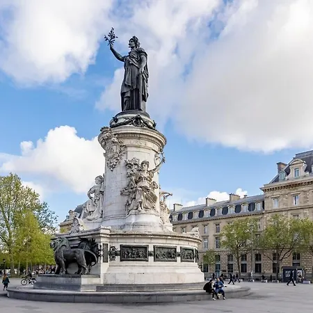 Apartmán A21#republique # Marais # 1bedroom # Paris03 # Ac *